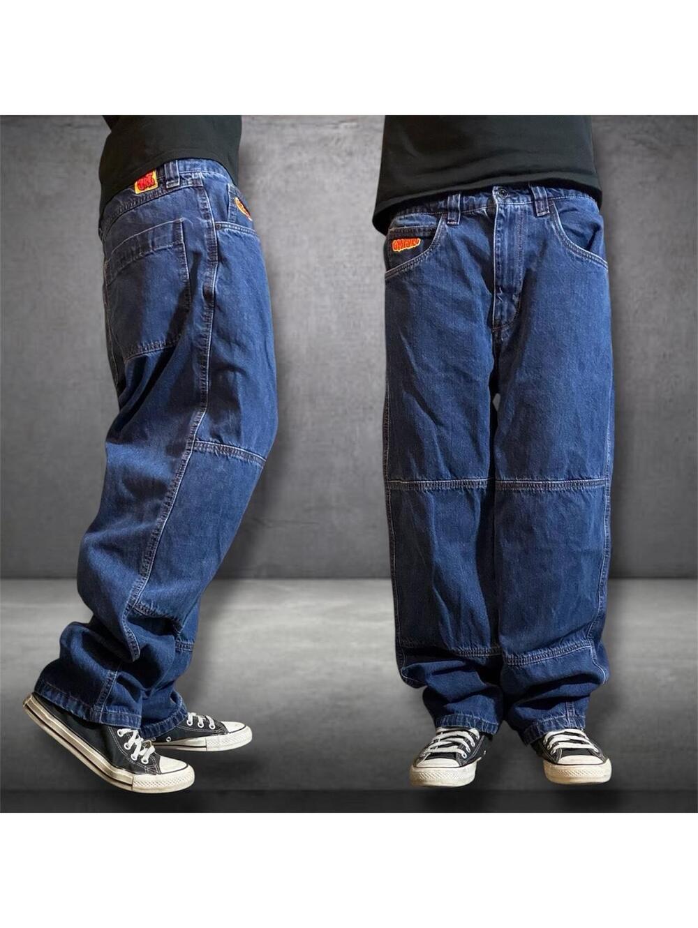 Baggy Y2K double knee style dark blue empyre jeans